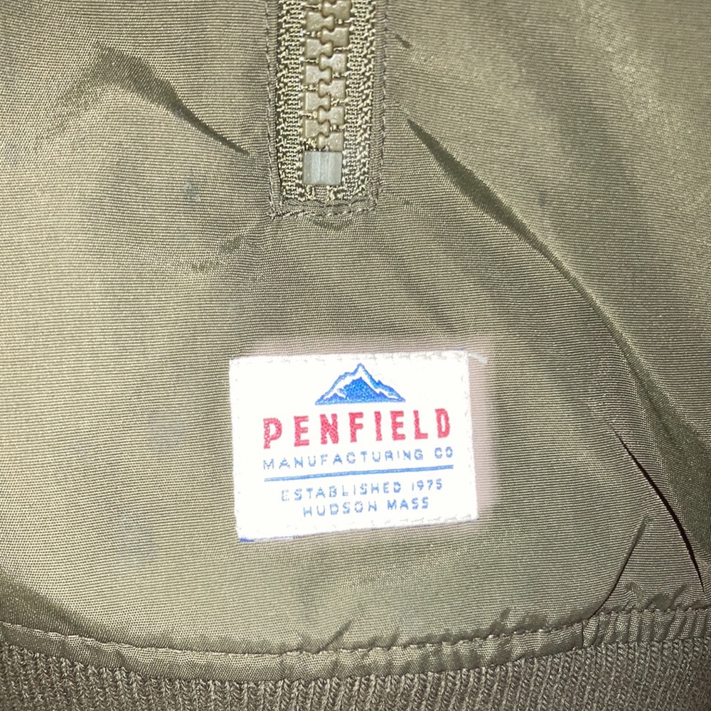 💨🍁 PENFIELD Bomber Jacket Olive Green Size Medium 🪵🍂 - Picture 3 of 8
